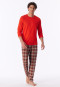 Schlafanzug lang kariert praline - Casual Essentials