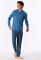 Pigiama lungo con fantasia color acquamarina - Casual Essentials