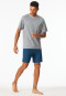 Short pyjamas with silver patterned chest pocket - Comfort Essentials