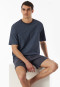 Short pyjamas with graphite patterned chest pocket - Comfort Essentials