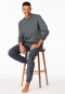Pyjama lange borstzak donkergrijs patroon - Comfort Essentials