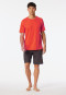 Short pyjamas patterned light red - Casual Essentials