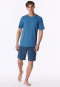 Schlafanzug kurz aqua gemustert - Casual Essentials