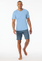 Schlafanzug kurz pacific blue gemustert - Casual Essentials