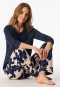 Pyjama lang gebloemd navy - Comfort Nightwear