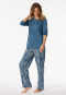 Lange pyjama atlantisch blauw - Comfort Nightwear