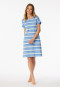 Sleep shirt short sleeve stripes light blue - Casual Essentials