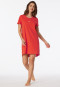 Sleepshirt kurzarm Print hellrot - Casual Essentials