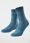 Chaussettes femme imprimé floral bleu gris - Selected Premium