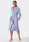 Accappatoio in spugna leggera grigio a righe - Feather Terry