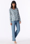 Schlafanzug lang Ringel graublau - Casual Essentials