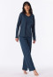 Schlafanzug lang Punkte deep blue - Casual Essentials