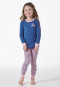 Pyjama long côtelé rayures panda bleu - Girls World
