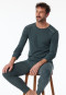 Shirt langarm blau meliert - Comfort Fit