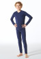Shirt langarm unisex wärmend dunkelblau - Thermo