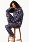 Pyjama long flanelle indigo à carreaux - selected! Premium Warming