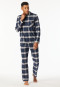Pyjama Webware Flanell nachtblau kariert - Selected Premium Warming