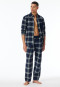 Outer shirt long-sleeve flannel checks midnight blue - Mix+Relax