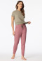 Lange broek manchetten fuchsia patroon - Mix+ Relax