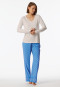 Shirt long-sleeve v-neck off-white - Mix+Relax
