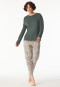 Shirt lange mouwen ronde hals donkergroen - Mix+ Relax