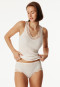 Midi panty fine rib needle out structure lace off-white - Revival Marie