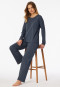 Schlafanzug lang graphit - Casual Nightwear