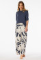 Pyjamas long pyjamas flowers graphite - selected! premium