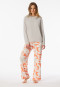 Long pyjamas flowers gray-jaspe - selected! premium
