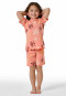 Schlafanzug kurz Rollsaum Sonnen apricot - Girls World
