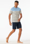 Schlafanzug kurz Ringel pacific blue - Casual Nightwear