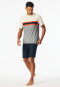 Schlafanzug kurz Ringel hellrot - Casual Nightwear
