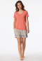 Shirt short sleeve v-neck peach - Mix+Relax