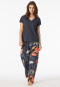 Shirt kurzarm tiefer V-Ausschnitt graphit - Mix+Relax