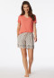 Hose kurz Ikat-Muster grau-jaspe - Mix+Relax