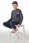 Schlafanzug lang Streifen graphit - Nightwear