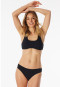 Bikini briefs jersey recycled stripes black - Aqua
