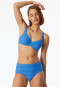 Bikini panty jersey recycled stripes aquarium - Aqua