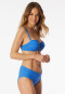 Bikini a fascia con strisce riciclate in jersey di conchiglie aquarium - Aqua