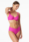 Bikinislip Retro Jersey Streifen fuchsia - Aqua