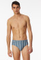 Swimming trunks with zipper pocket knitwear recycled stripes atlantic blue - Aqua