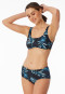 Bikinibroekje jersey gerecycled palm multicolour - Aqua