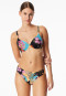 Bikinislip jersey bloemen multicolour - Aqua