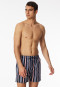 Swim trunks woven fabric recycled stripes midnight blue - Aqua