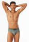 Swimming trunks recycled knitwear khaki patterned - Aqua