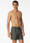 Swim trunks woven fabric recycled palm trees khaki - Aqua
