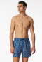 Pantaloncini da bagno in tessuto riciclato con palme blu atlantico - Aqua