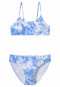 Bustier bikini recycled knitwear SPF40+ batik aquarium - Aqua