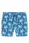 Swim trunks woven fabric recycled SPF40+ palm trees air - Aqua