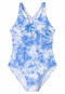 Swimsuit knitwear recycled SPF40+ school sports batik aquarium - Aqua